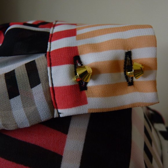 Worthington Layered Striped Blouse - Picture 6 of 7